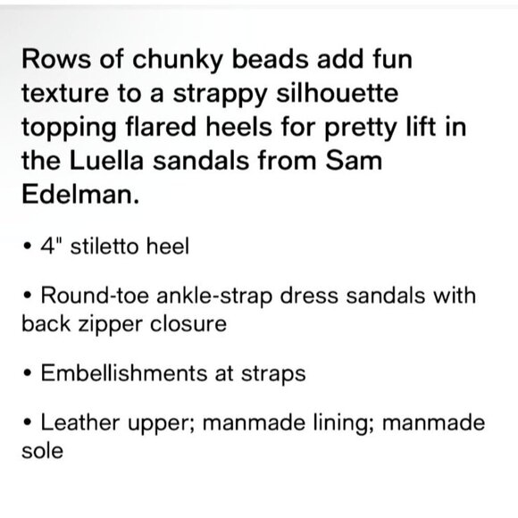 Sam Edelman Luella Canyon Clay Beaded Dress Sandals 7.5 High Heel Ankle Strap - Picture 14 of 16